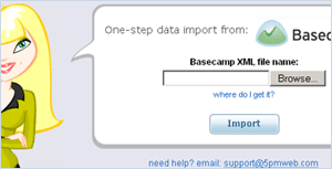 Basecamp import