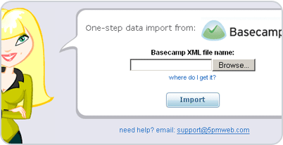 Import Basecamp data