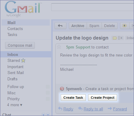 Gmail Apps widget