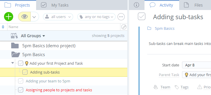 Sub-Tasks