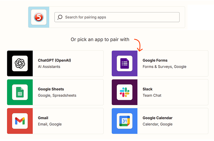 5pm + Zapier integration